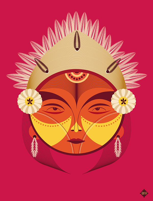 Rapa Nui — retrato vectorial de CRIZTTO