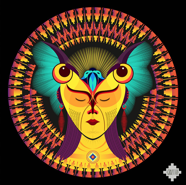 Pachamamita — retrato vectorial de CRIZTTO