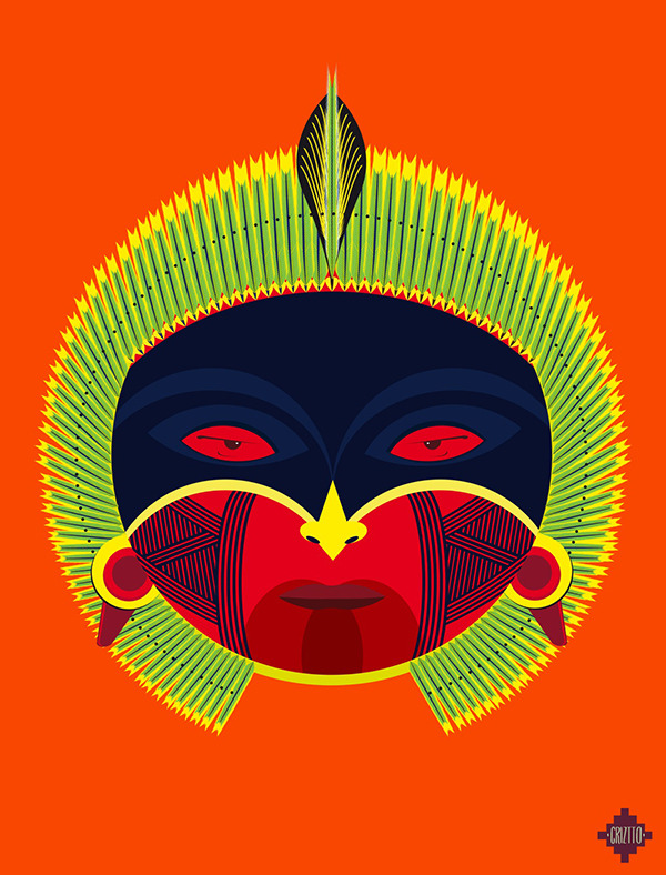 Fulniôs — retrato vectorial de CRIZTTO