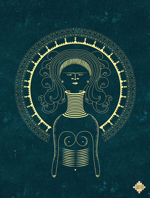 Padaung — retrato vectorial de CRIZTTO