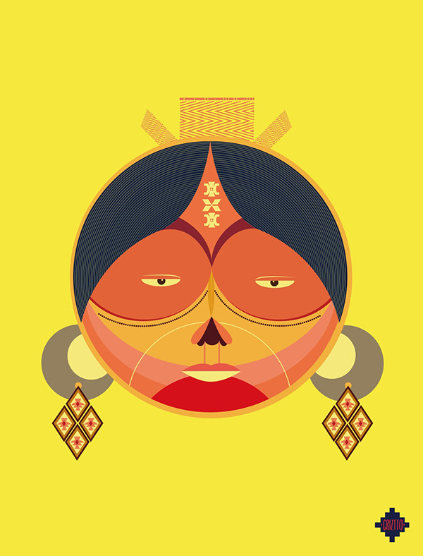 Aymara — retrato vectorial de CRIZTTO