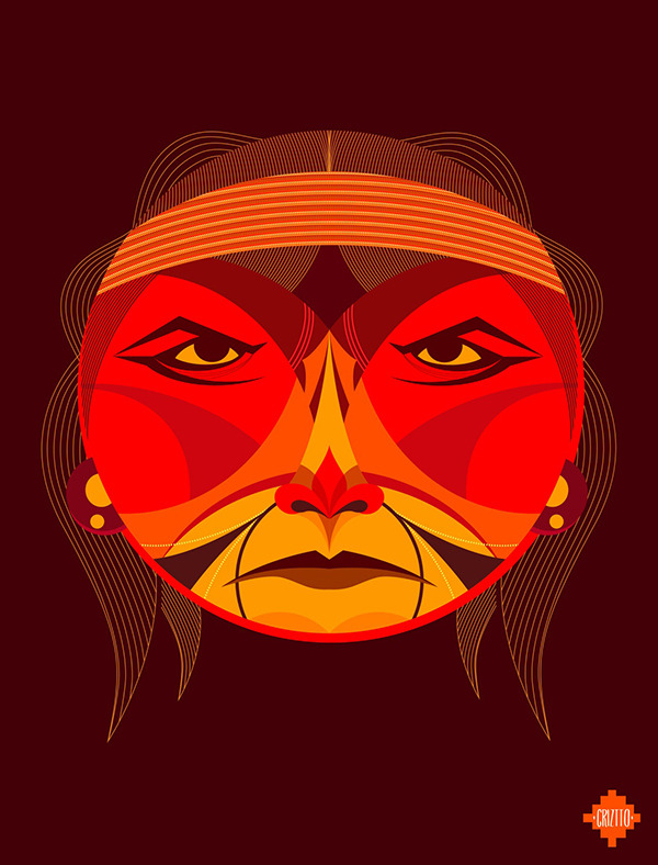 Leftraru — retrato vectorial de CRIZTTO
